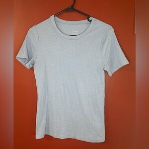 A new day women’s ribbed blue short sleeve shirt size: SMALL